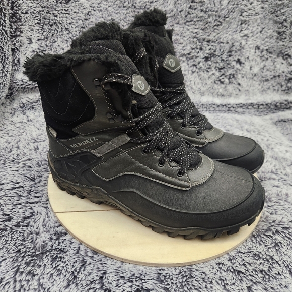 Merrell Shoes - Merrell Winter Boots Womens Size 8 Black Snow Fleece Lined Insulated Waterproof